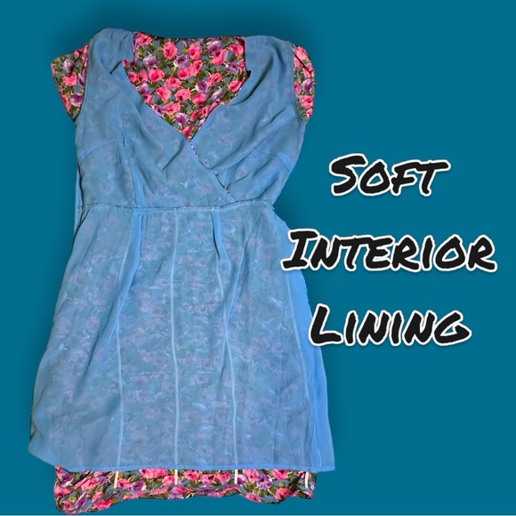 NWT Vernacular Cross Front Ruched Dress in Multicolored Floral Print. Size Small - Picture 6 of 14